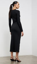 Load image into Gallery viewer, Christopher Esber Orbit Ruched Long Sleeve Dress Black Sick 8