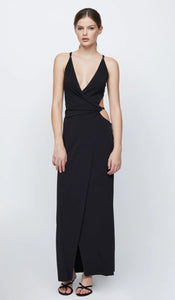 Bec and Bridge Zadie Wrap Maxi Dress Black Size 6