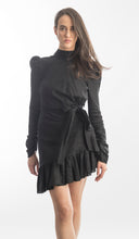 Load image into Gallery viewer, Zimmermann Asymmetric Flounce Mini Dress Black Size 0/6 &amp; 1/8